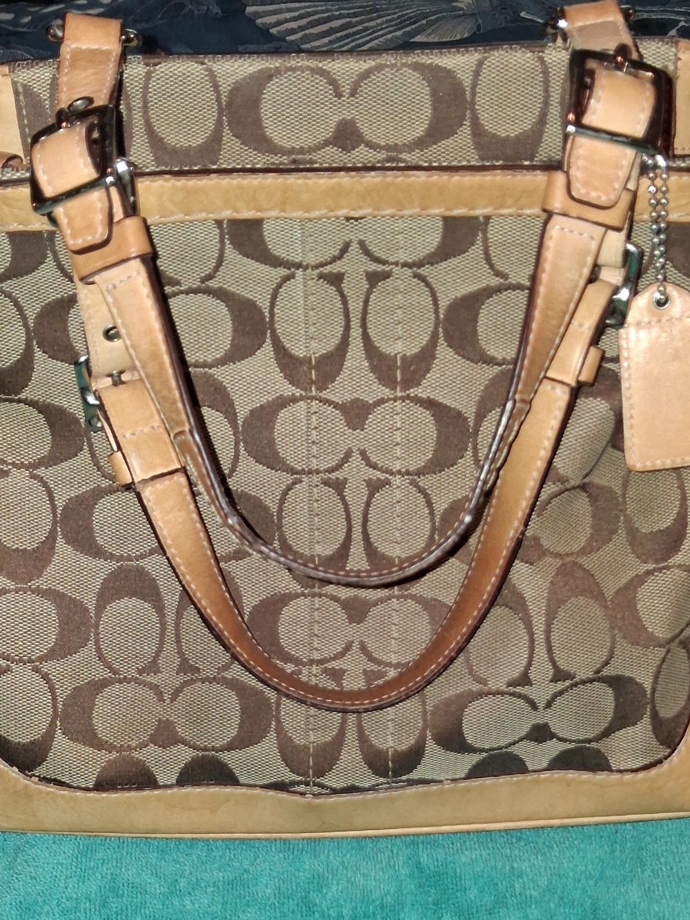 Coach Signature Canvas Tote Bag in Brown/Tan